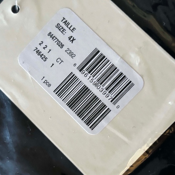 HIGH CUT BRIEFS, NYLON SPANDEX, BLACK, SIZE 4X, SEAMLESS, DéESSE COLLECTION for - Picture 2 of 4